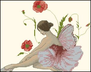 Вышивка крестом Фея алых маков