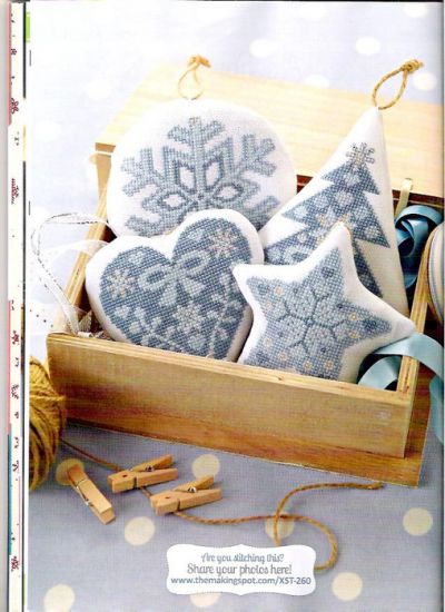 схемы вышивки крестом новогодних игрушек на ёлку