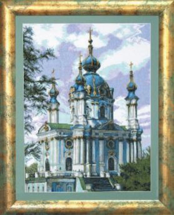 схема вышивки крестом Андреевская церковь