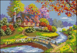 Вышивка крестом Милый домик