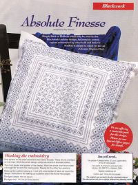 Вышивка Декоративная подушка блекворк