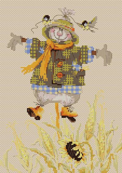 схема вышивки крестом пугало