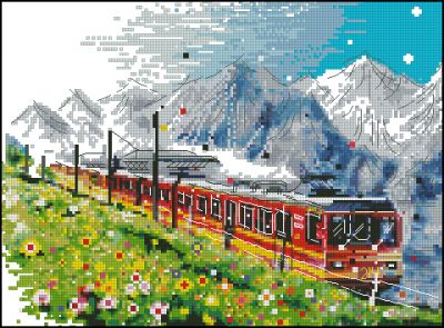 Вышивка крестом Путешествие в горах