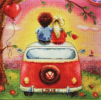 Вышивка крестом Рассвет для двоих