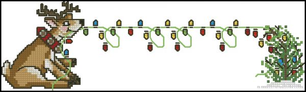 схема вышивки крестом украшаем ёлку