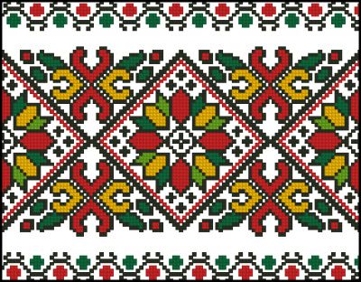 Вышивка крестом Мотив для вышивки сорочки