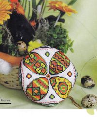 схема вышивки крестом пасхальная бискорню