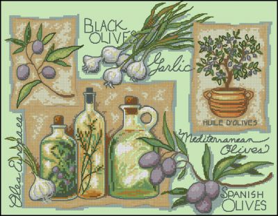 Вышивка крестом Вкус средиземноморья