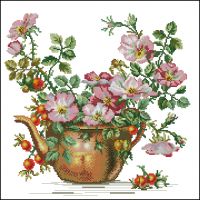 ER 12-278 Copperpot with roses