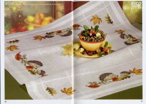 Скатерть (салфетка) с ёжиками