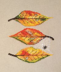 Вышивка крестом Осенние листья