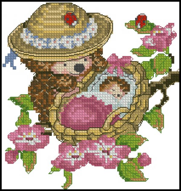 схема вышивки крестом Новая жизнь