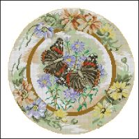 Anchor CC83326 Red Admiral Butterflies with Daisies