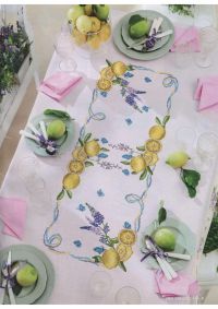 схема вышивки крестом Лимонная салфетка