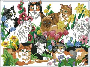 Кошки в саду