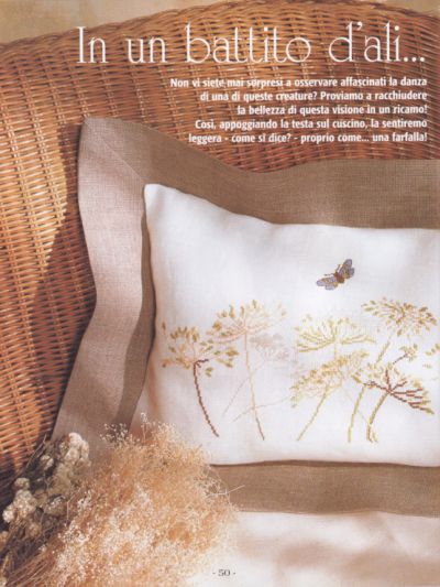 схема вышивки крестом летняя подушка