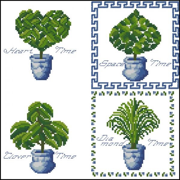 Вышивка крестом Милые деревца