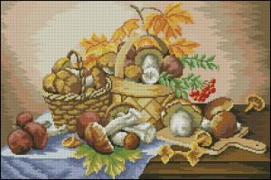 схема вышивки крестом дары осеннего леса