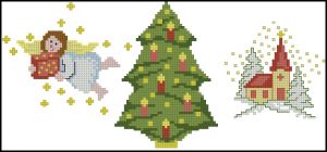 схема вышиви крестом новогодние отдыхалочки - открытки
