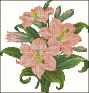 Вышивка крестом Букет амаралиса