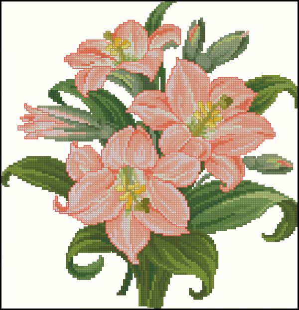 Вышивка крестом Букет амаралиса