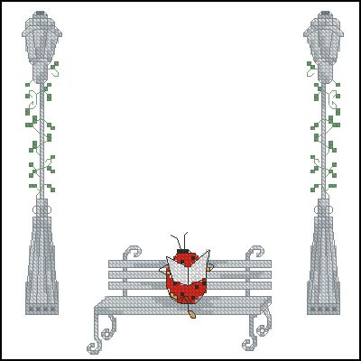 Вышивка крестом Газета для божьей коровки