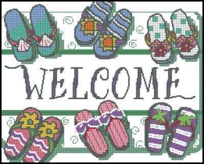 Вышивка крестом Добро пожаловать
