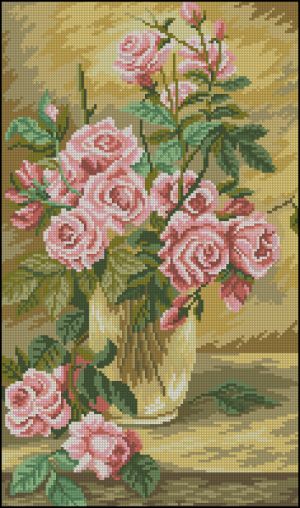 схема вышивки крестом  прекрасный букет роз от чудесных мгновений