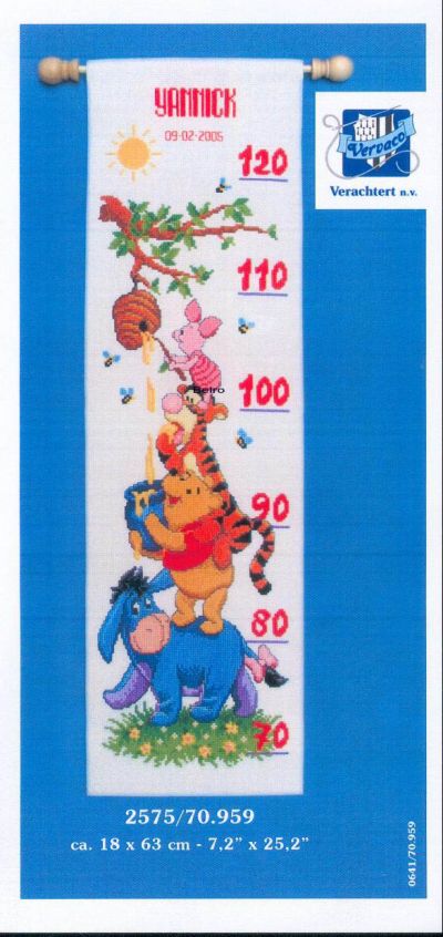 Вышивка крестом Ростомер с Винни-Пухом