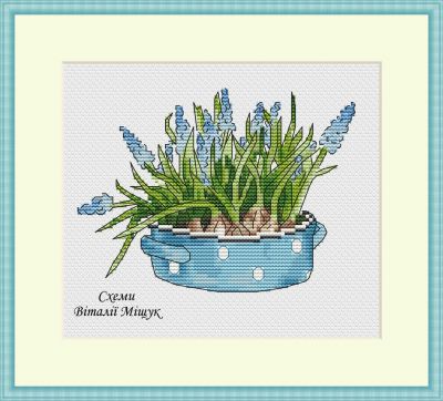 Вышивка крестом Весенние цветки