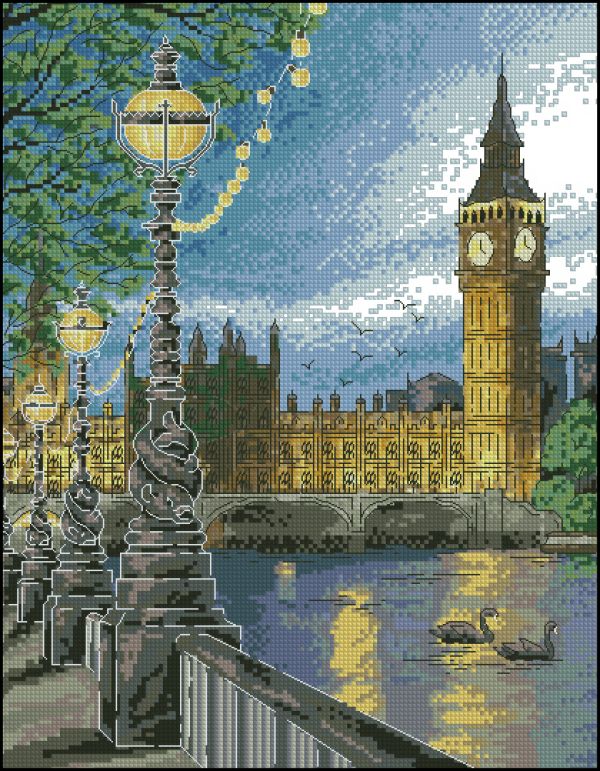 Вышивка крестом Лондон
