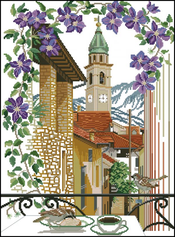 Вышивка крестом Утренний кофе