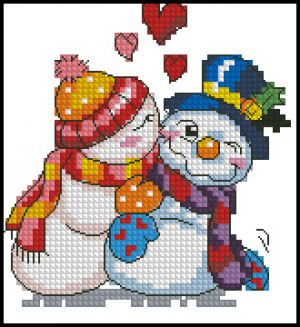 схема вышивки крестом снежный поцелуй