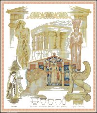 Вышивка крестом семплер Греческая империя