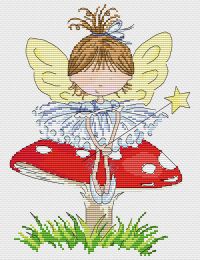 Вышивка крестом Фея грибочков