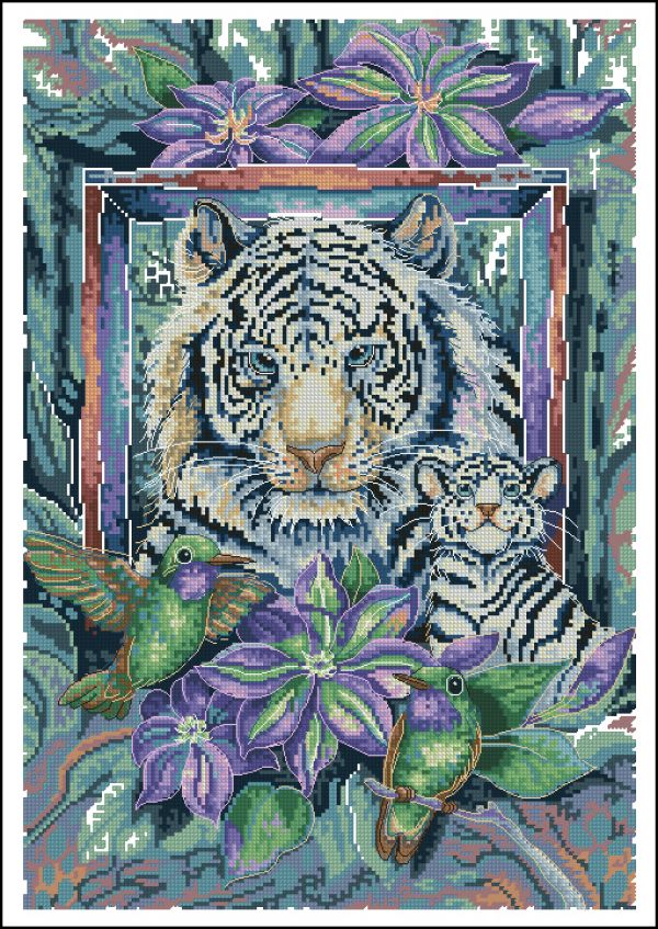 Вышивка крестом Дом там где сад