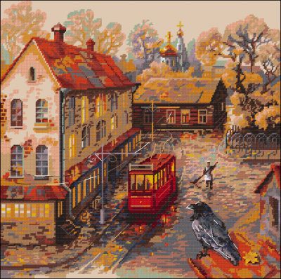 Вышивка крестом Теплая осень