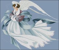 Вышивка крестом Зимний ангел