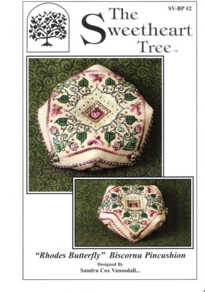 Вышивка крестом Бискорню с бабочками