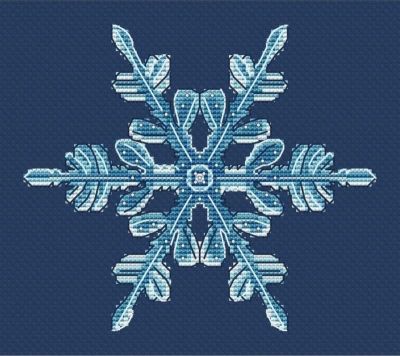 Вышивка крестом Снежинка
