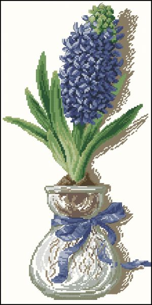 Вышивка крестом Синий гиацинт