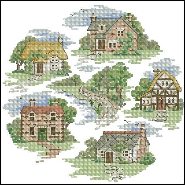 Вышивка крестом Котеджи мечты