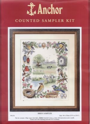 Вышивка крестом Птичий семплер