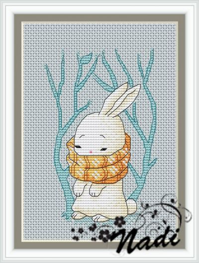 Вышивка крестом Зайка