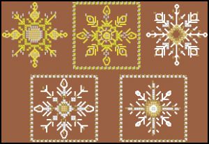 схема вышивки крестом узорные снежинки