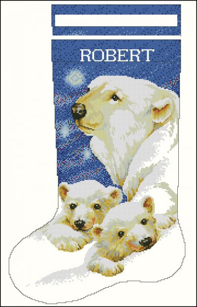 Вышивка крестом Полярные мишки