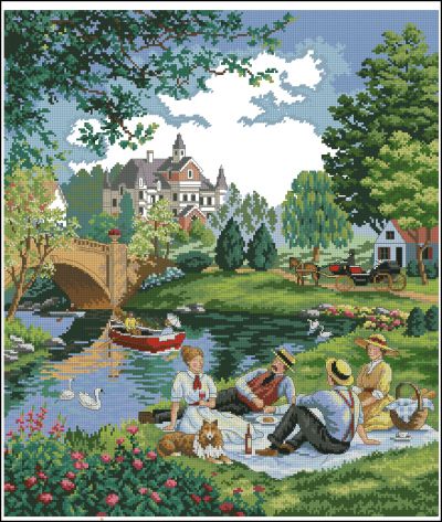 Вышивка крестом Пикник