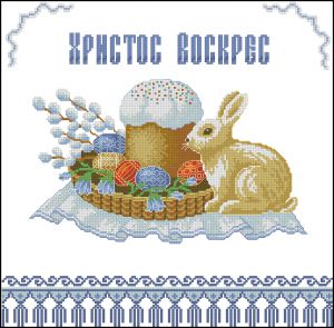 На корзинку к Пасхе салфеточка