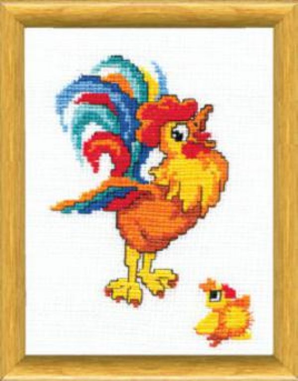 схема вышивки крестом петушок от чаривной мыти