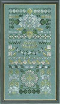 Вышивка крестом Голубая гортензия